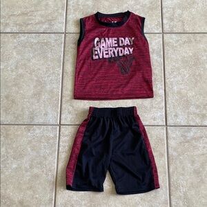 Game Day Everyday Kids Sleeveless Shirt - Red and Black